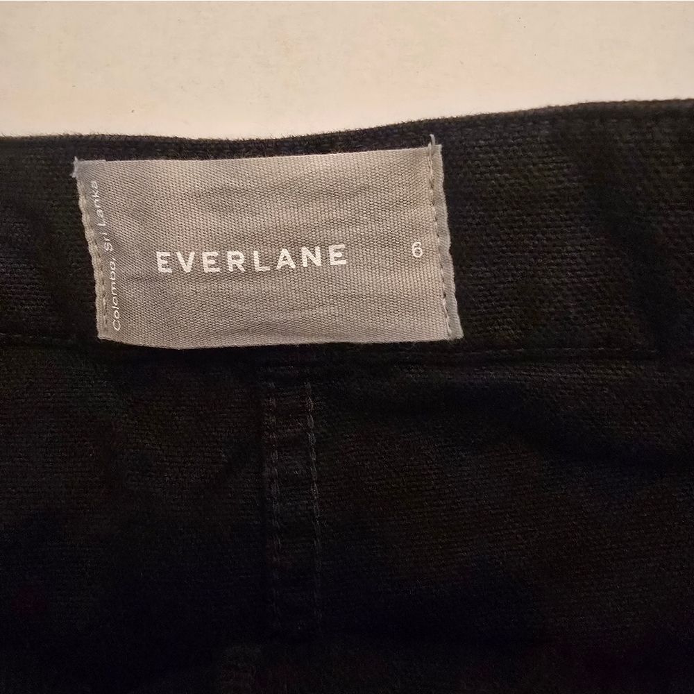 Everlane The Canvas Stamp Mini Skirt Size 6 In Black - Picture 6 of 16